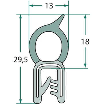 Tesnilo 5 m 1 mm 654A2516/2/5 GRANIT