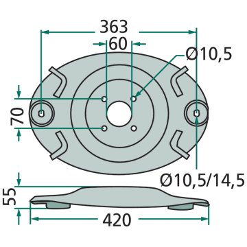 Pöttinger Novaalpin 226 rezalni disk 397601502 697601502 697601501