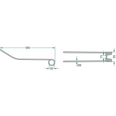 DEUTZ-FAHR 16606394 zgrabljalni prst