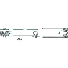 Zobe za pobiranje 10 kosov JOHN DEERE 466 E41833 DC203086