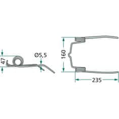 Ukrivljeni prst vitla New Holland 8030 9819750