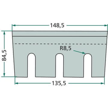 Bobnasti nož za silokombajn John Deere serije 5000 E81243 E66678