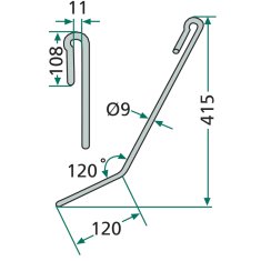 Kratki sejalni prst II/III 952461 GRANIT