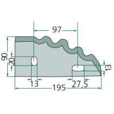 Levi nož za silažno prikolico Himel Peecon 5 mm 70-109