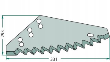 Nož za rezalnik silaže nakladalnega voza 6x515x245 mm 168000401
