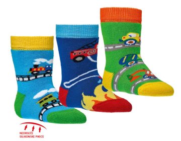 CoZy Otroške termo nogavice z bremzicami - Trucks