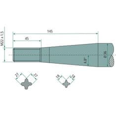 Blue Line Zvezdasti zob nakladalnega prsta 910 mm M22