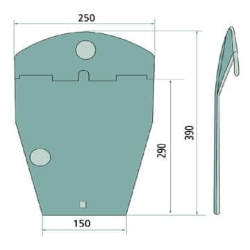 Granit Drsni čevelj 390mm VICON KVERNELAND 5512510086