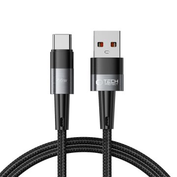 Tech-protect USB-C UltraBoost 66W 6A 1m kabel - siv