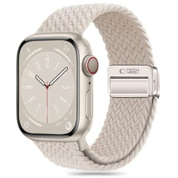 Tech-protect Najlonski pašček Nylonmag za Apple Watch 4/5/6/7/8/9/SE/Ultra 1/2 42/44/45/49 mm - bež