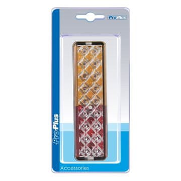 Northix Zadnja svetilka 12 24V 3 funkcije 135x38mm LED z nosilcem črna v pretisnem omotu