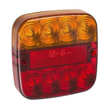 Northix Zadnja svetilka 12V 5 funkcij 107x107mm 8LED