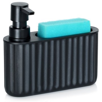 Northix Dozirnik za milo za posodo z držalom za gobico, črn, 400 ml