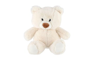 Teddies Medved sedi plišast 35cm bela