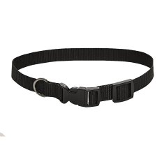 Ovratni trak črne barve 32 - 50 x 2 cm