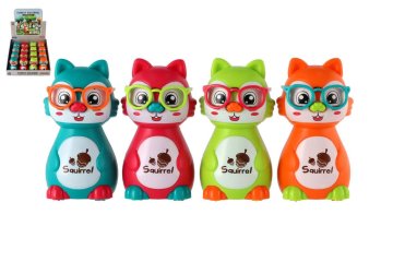 Teddies Veverica Squeeze and go plastika 10 cm na vztrajniku