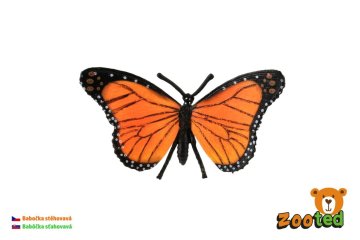 Metulj Monarh iz plastike z zooted 11cm