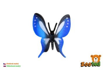 Tropski metulj Papilio/otacary blue zooted plastika 5cm