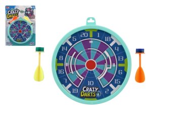 Teddies Tarča s samolepilnimi puščicami 2 kosa plastike premera 15,5 cm