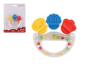 Teddies Plastična/silikonska ropotuljica/žrelo 10 cm na kartici 0m+