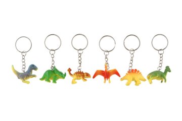 Obesek za ključe/obesek za ključe dinozaver iz plastike 7cm mešanica vrst