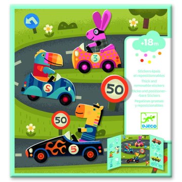 shumee Set nalepk za večkratno uporabo Cars 18m+, Djeco
