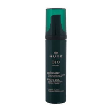 Nuxe Bio Organic White Tea Tinted Cream Fair Skin Tones krema za vlaženje in poenotenje tena kože odtenek Claire za ženske