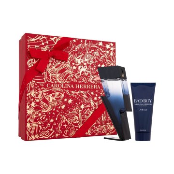 Carolina Herrera Bad Boy Cobalt Électrique darilni set parfumska voda 100 ml + gel za prhanje 100 ml za moške