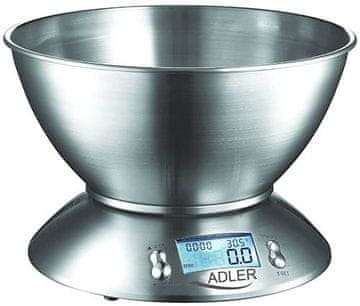 WAGA Adler AD 3134 kuhinjska tehtnica, 5 kg, natančnost 1 g