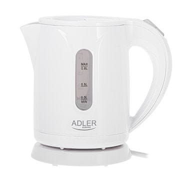 slomart Adler AD 1371w električni kuhalnik vode 0,8l - bel