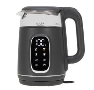 slomart Adler AD 1305GS čajnik 1,7l LED z regulacijo temperature