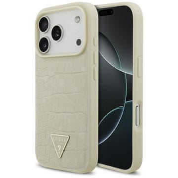 Guess OVITEK GUESS MAGSAFE Z LOGOM CROCO TRIANGLE ZA IPHONE 17 PRO LUKSUZNI