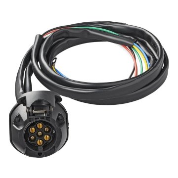 Northix Vnaprej ožičen sklop vtičnice 7-pin PVC + 1,50M kabel