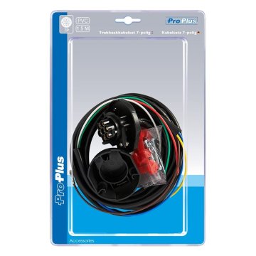 Northix Vnaprej ožičen sklop vtičnice 7-polni PVC + 1,50M kabel v pretisnem omotu