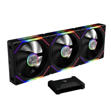 Gamdias Aeolus P2-1203U (3-Pack) Ventilator za ohišje (3x 120 mm, 1000-2400 RPM, RGB, set treh zmogljivih igričarskih ventilatorjev) (16302-03303-00013-G)