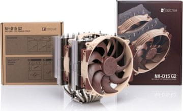 Noctua NH-D15 G2 CPU hladilnik (novejša generacija dvojnega stolpnega hladilnika, 2x 140 mm, PWM, LGA1851/AM5) (NH-D15 G2)