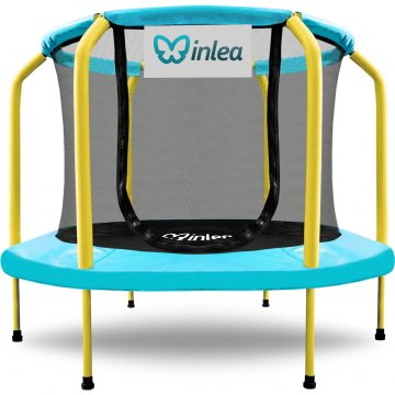Inlea ULTIMATE jump trampolin 150 cm z notranjo zaščitno mrežo - svetlo modra