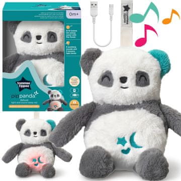 Tommee Tippee Tommee Tippee Plišasta uspavanka Panda PIP, senzor joka CrySensor, lučka za dojenčke 0+