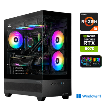 Anni Gamer Extreme računalnik, AMD Ryzen 5 9600X, 32GB, SSD2TB, RTX 5070, W11H
