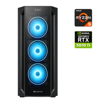 Anni Gamer Extreme računalnik, AMD Ryzen 7 9600X, 32GB, SSD2TB, RTX 5070 Ti, FreeDOS