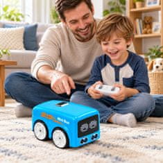 JOJOY® Interaktivni avtobus za otroke, upravljanje s kretnjami, sledenje črti, LED lučke in zvoki, 5 načinov igranja, 3+ let | BUSROBO