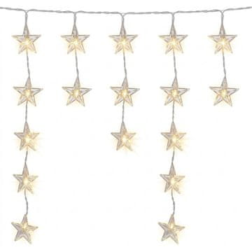 Linder Exclusiv Božični svetlobni zaves Zvezde 40 LED Topla bela