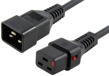MicroConnect Kabel napajalni C19 IEC Lock - C20 2,5m Črn