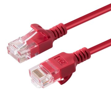 MicroConnect Kabel CAT6A U/UTP 0,15m Rdeč Omrežni, tanek