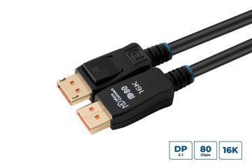 MicroConnect 16K DisplayPort 2.1 kabel 80Gbps 1m