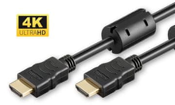 MicroConnect HDMI High Speed Kabel, 15m Ferrite jedro