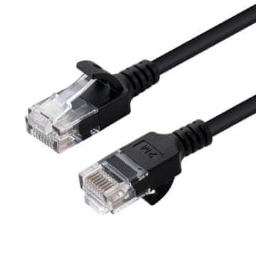 MicroConnect Kabel U/UTP CAT6 0.3M Črn tanek Omrežni