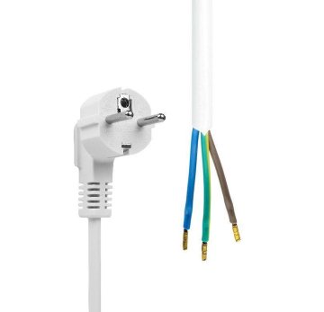 MicroConnect Schuko kabel Open End 1,8m, bel z odprtim koncem, bel