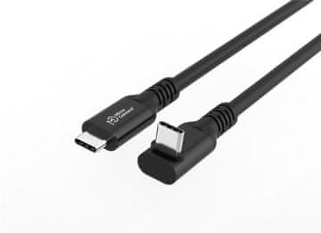 MicroConnect Premium kabel USB C-C 3.2 Gen2x2, 0,25m vogalni, 100W, 20Gbps, 4K60Hz