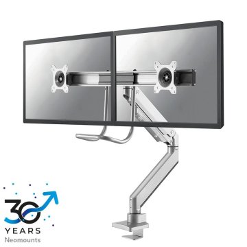 Neomounts Gibljivi nosilec za 2 monitorja 10-32'' 8 kg, srebrn NM-D775DXSILVER